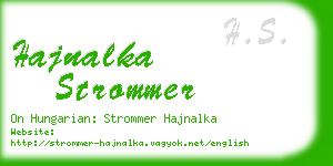 hajnalka strommer business card